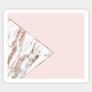 Blush pink geo - hint of rose gold marble Sticker